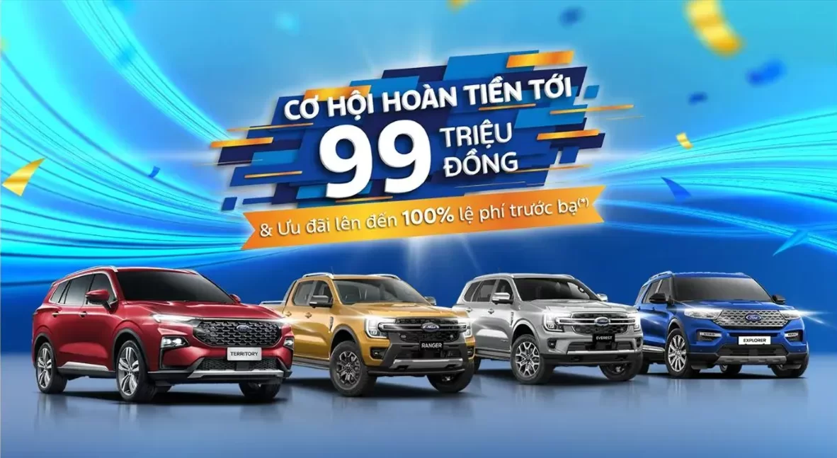 9.9 NGÀY ĐÔI – KHUYẾN MÃI XE FORD THÁNG 9 ƯU ĐÃI KÉP – RINH NGAY FORD VỀ NHÀ!